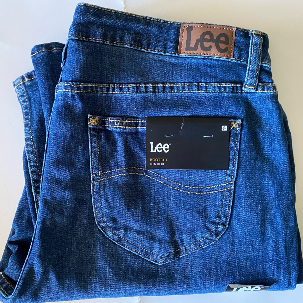 Lee Bootcut Mid Rise Jeans Size 16 Length Medium